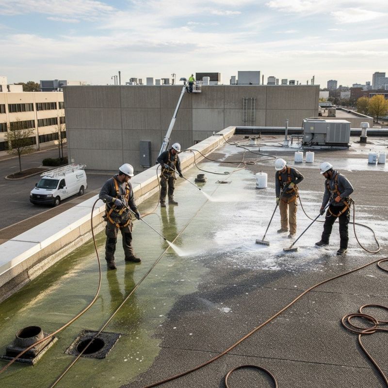 Local Roof Cleaning pros at work